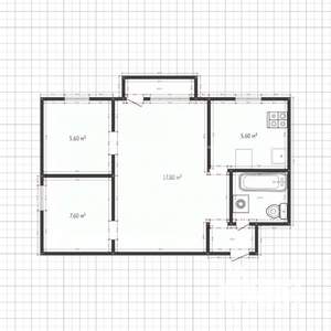 3-к квартира, вторичка, 42м2, 3/4 этаж