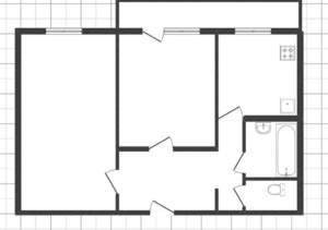 2-к квартира, вторичка, 45м2, 2/5 этаж