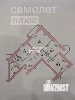 3-к квартира, вторичка, 99м2, 5/12 этаж