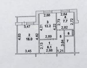 2-к квартира, вторичка, 52м2, 10/10 этаж