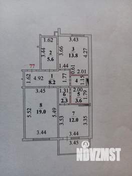 2-к квартира, вторичка, 71м2, 10/10 этаж
