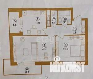 2-к квартира, вторичка, 61м2, 4/25 этаж