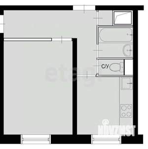 1-к квартира, вторичка, 36м2, 1/10 этаж