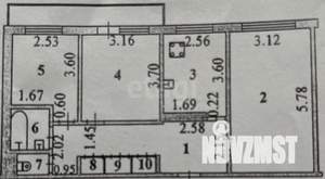 3-к квартира, вторичка, 64м2, 9/9 этаж