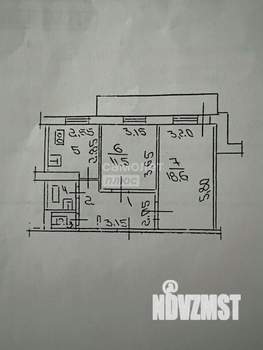 2-к квартира, вторичка, 50м2, 9/9 этаж