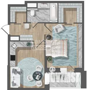 1-к квартира, вторичка, 55м2, 5/17 этаж