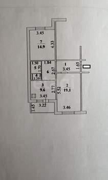 2-к квартира, вторичка, 58м2, 10/10 этаж