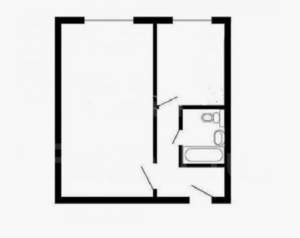 1-к квартира, вторичка, 36м2, 2/6 этаж