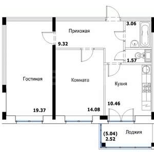 2-к квартира, вторичка, 51м2, 5/11 этаж