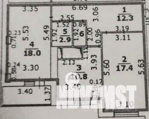 2-к квартира, вторичка, 63м2, 6/27 этаж