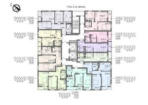 3-к квартира, строящийся дом, 70м2, 7/21 этаж