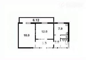 2-к квартира, вторичка, 50м2, 1/9 этаж