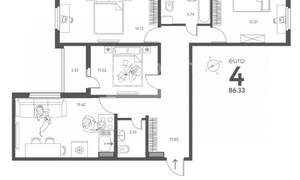 3-к квартира, вторичка, 86м2, 15/17 этаж