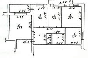 4-к квартира, вторичка, 152м2, 2/5 этаж