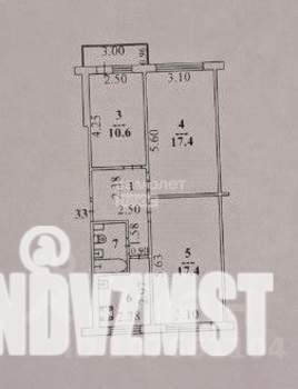 3-к квартира, вторичка, 61м2, 1/5 этаж