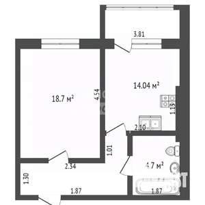 1-к квартира, вторичка, 34м2, 8/9 этаж