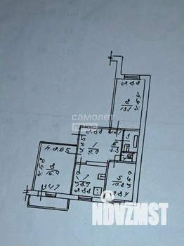 3-к квартира, вторичка, 66м2, 4/10 этаж