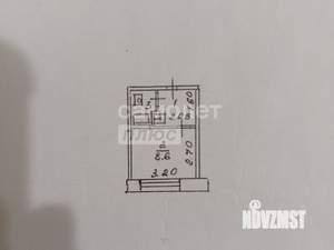 1-к квартира, вторичка, 14м2, 5/5 этаж