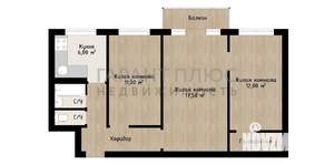 3-к квартира, вторичка, 58м2, 2/5 этаж