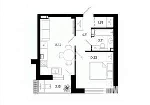 1-к квартира, вторичка, 38м2, 7/10 этаж