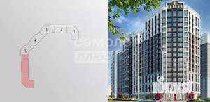 2-к квартира, строящийся дом, 60м2, 9/15 этаж