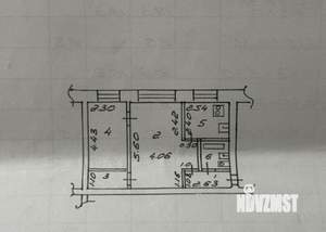 2-к квартира, вторичка, 44м2, 1/5 этаж