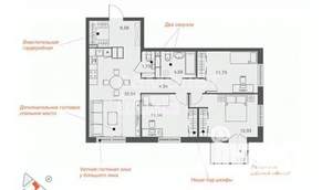 3-к квартира, вторичка, 79м2, 16/25 этаж