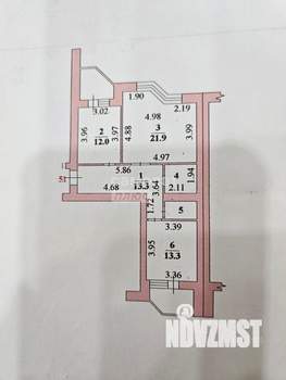 2-к квартира, вторичка, 76м2, 2/12 этаж