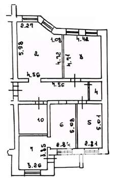 3-к квартира, вторичка, 117м2, 5/10 этаж