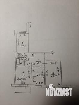 3-к квартира, вторичка, 63м2, 3/9 этаж