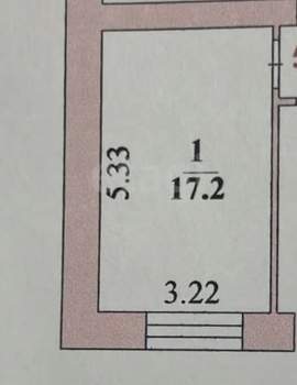 1-к квартира, вторичка, 17м2, 5/9 этаж
