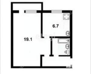 1-к квартира, вторичка, 36м2, 2/4 этаж