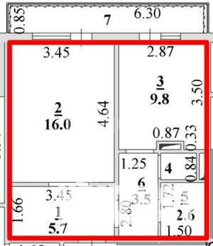 1-к квартира, вторичка, 39м2, 8/11 этаж