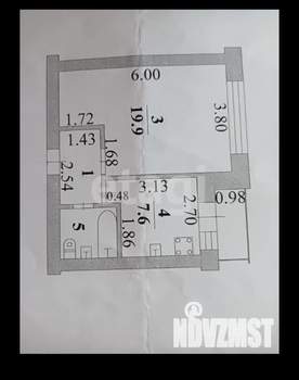 1-к квартира, вторичка, 34м2, 4/5 этаж