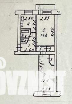 2-к квартира, вторичка, 46м2, 4/5 этаж