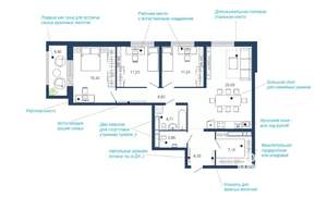 3-к квартира, вторичка, 102м2, 19/22 этаж