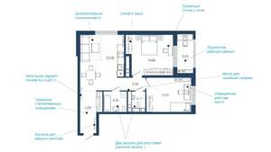 2-к квартира, вторичка, 78м2, 18/22 этаж