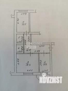 2-к квартира, вторичка, 65м2, 2/5 этаж