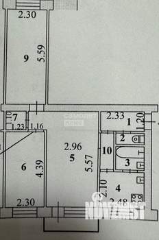 3-к квартира, вторичка, 57м2, 2/5 этаж