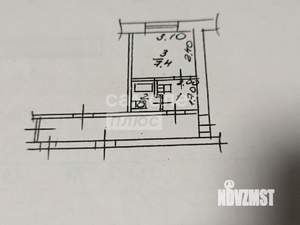 1-к квартира, вторичка, 12м2, 5/5 этаж