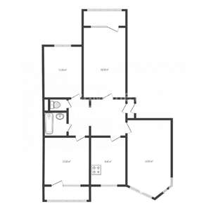 4-к квартира, вторичка, 80м2, 1/5 этаж