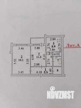 2-к квартира, вторичка, 54м2, 4/9 этаж