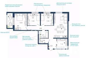 3-к квартира, вторичка, 102м2, 14/23 этаж