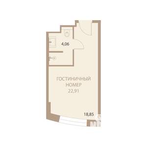 1-к квартира, вторичка, 23м2, 14/23 этаж