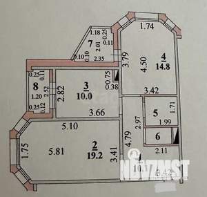 2-к квартира, вторичка, 59м2, 12/18 этаж
