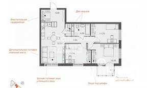 3-к квартира, вторичка, 79м2, 16/25 этаж