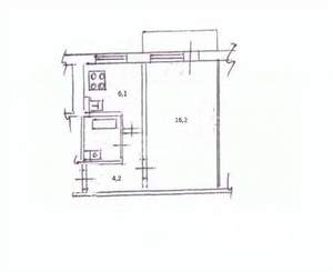 1-к квартира, вторичка, 30м2, 3/5 этаж