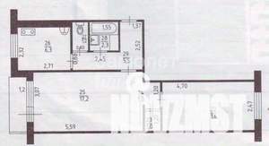 2-к квартира, вторичка, 44м2, 2/5 этаж