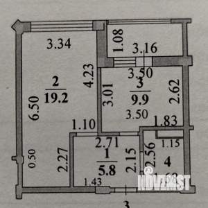 1-к квартира, вторичка, 39м2, 1/19 этаж
