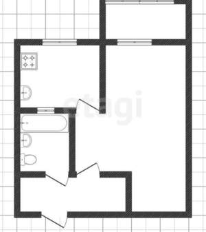1-к квартира, вторичка, 31м2, 5/5 этаж